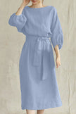 Flowy Bardot midi dress for women by FJØRNA, featuring an elegant and stylish design perfect for special occasions.