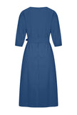 Flowy midi dress for women by FJØRNA featuring elegant Bardot neckline and lightweight fabric, perfect for stylish occasions.