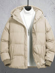 Casual Padded Jacket Khaki - 1