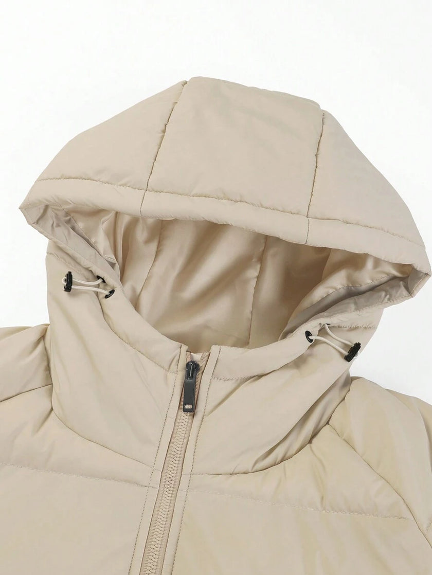 Casual Padded Jacket Khaki - 3