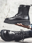 Comfortable High Top Boots Black - 2