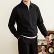 Lapel Sweater Black Melange - 7