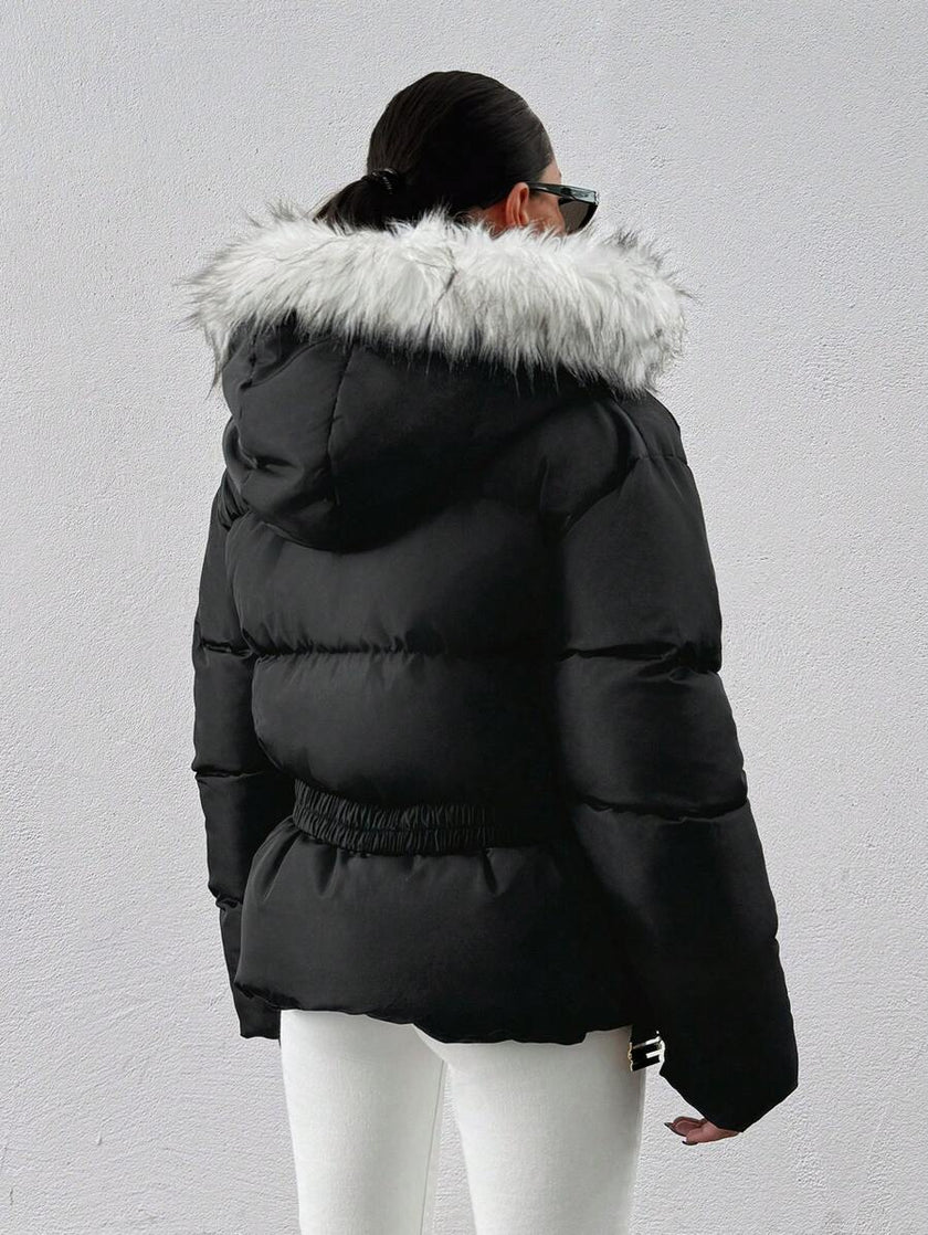 Padded Winter Coat Black - 2