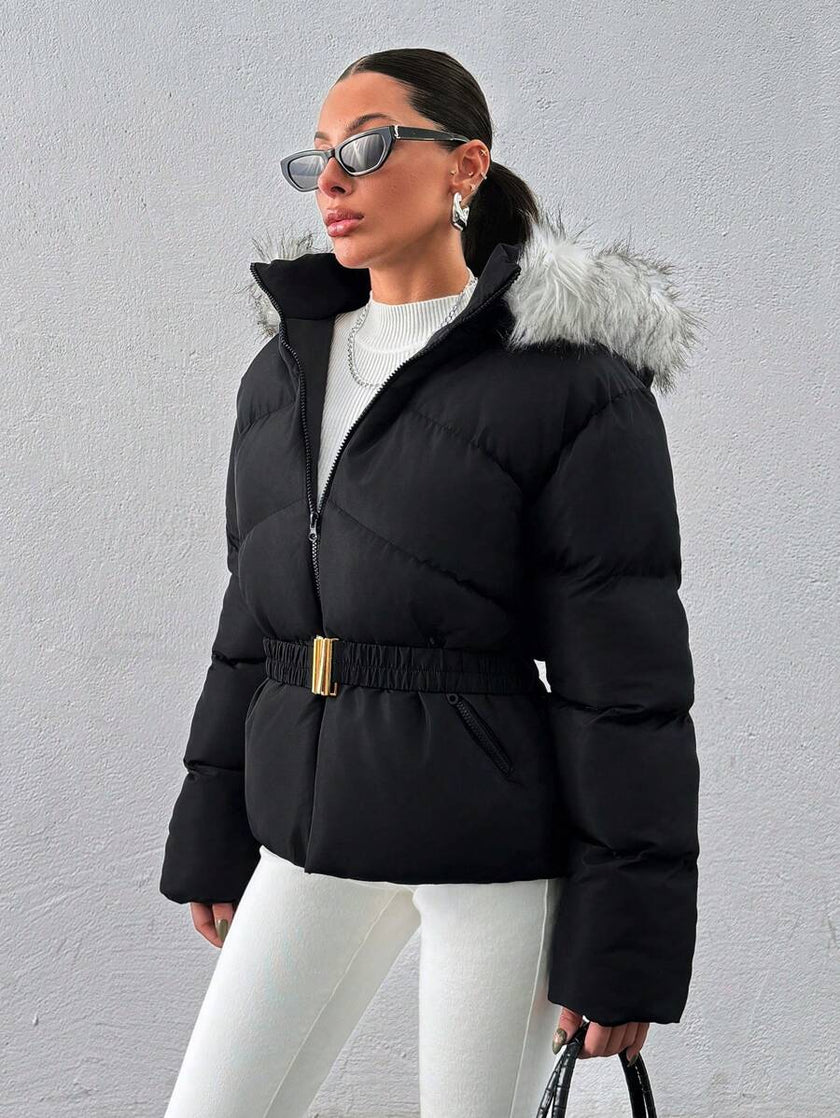 Padded Winter Coat Black - 3