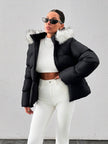 Padded Winter Coat Black - 5