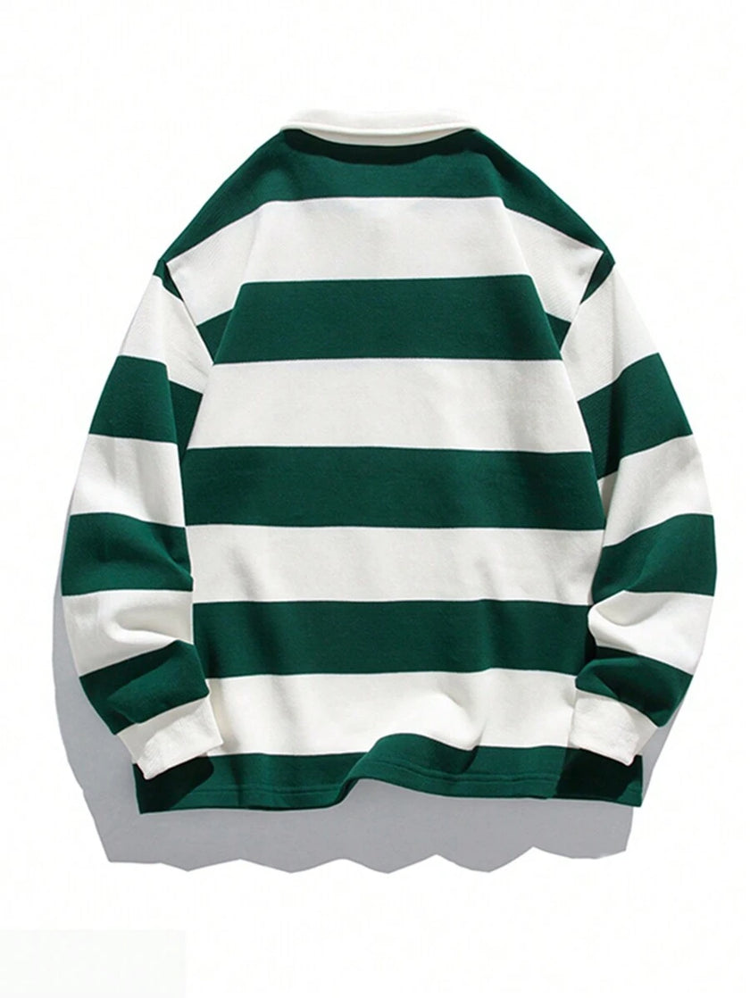 Striped Long Sleeve Sweatshirt - 12