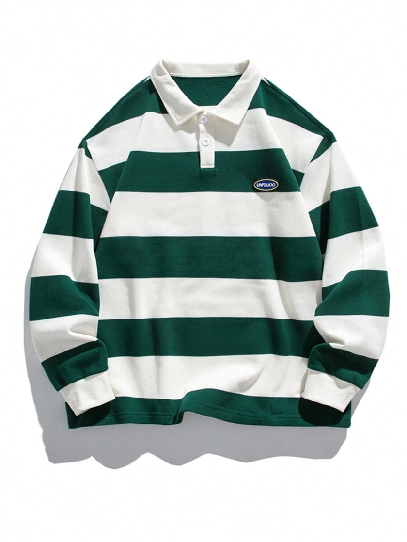 Striped Long Sleeve Sweatshirt - 8