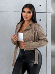 Retro Leather Short Jacket - 4