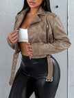 Retro Leather Short Jacket - 7