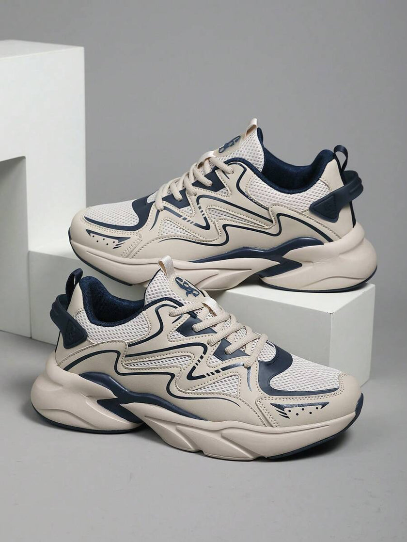 Breathable Chunky Sneakers Beige