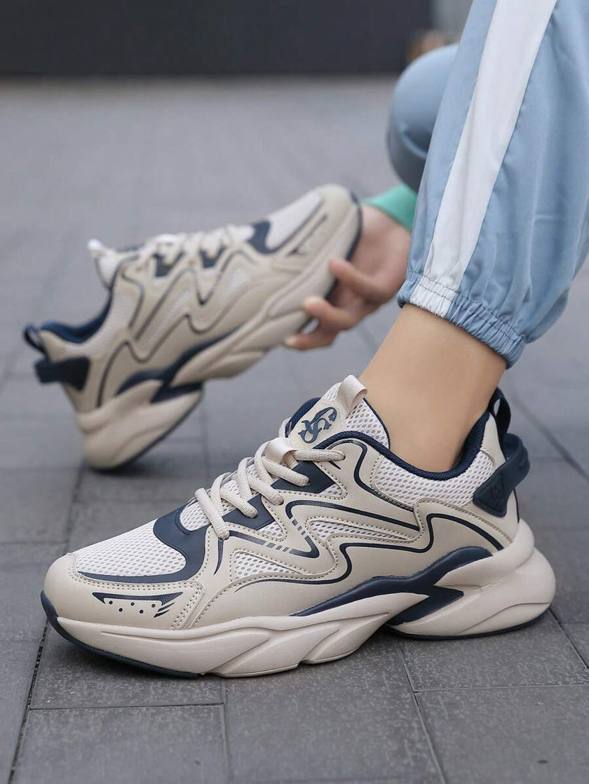 Breathable Chunky Sneakers Beige