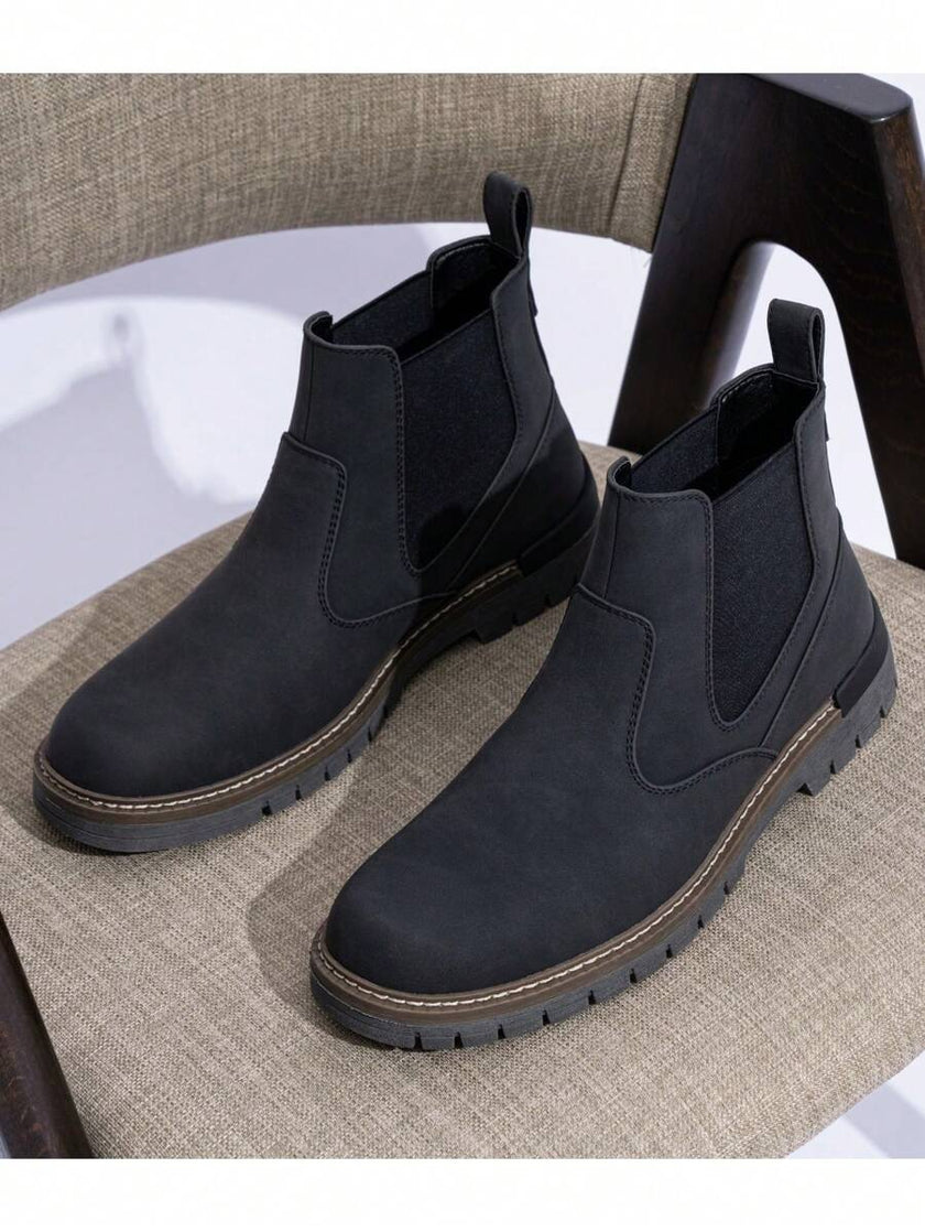 Chunky Black Chelsea Boots - 15