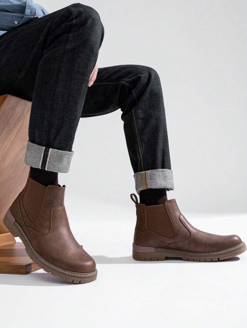 Chunky Black Chelsea Boots - 4