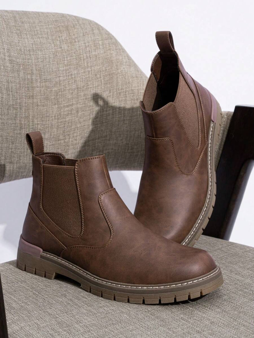 Chunky Black Chelsea Boots - 1