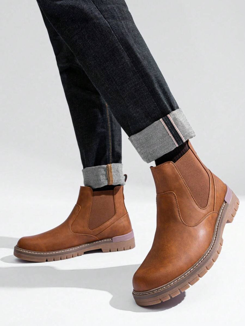 Chunky Black Chelsea Boots - 8