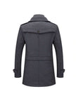 Slim Woolen Business Coat Gray - 6
