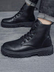 Comfortable High Top Boots Black - 9