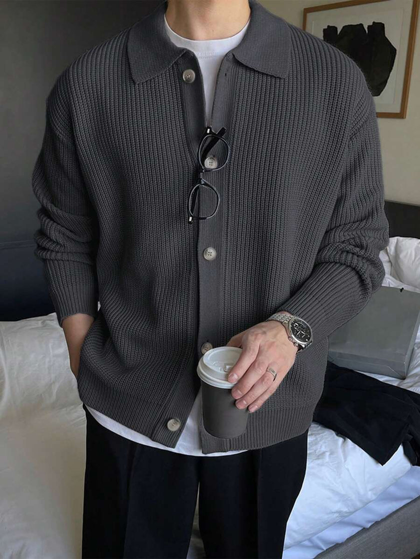 Casual Cardigan Camel Knit - 13