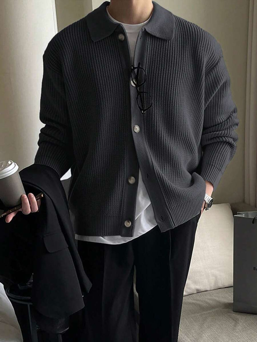 Casual Cardigan Camel Knit - 15