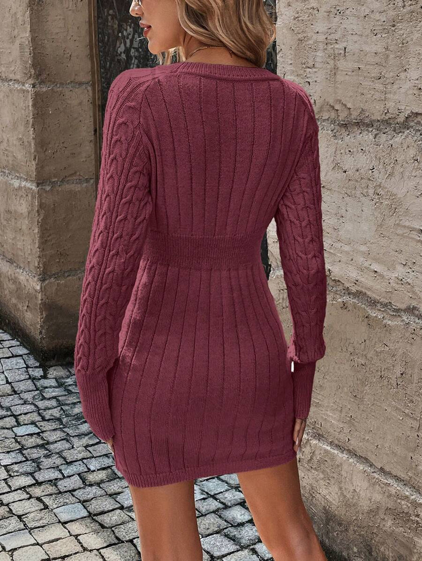 Emma – Winter Dress + Women’s - Cozy Casual | Sweater Dress - 74