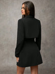 Elegant Wrap Suit Jacket Grey - 8