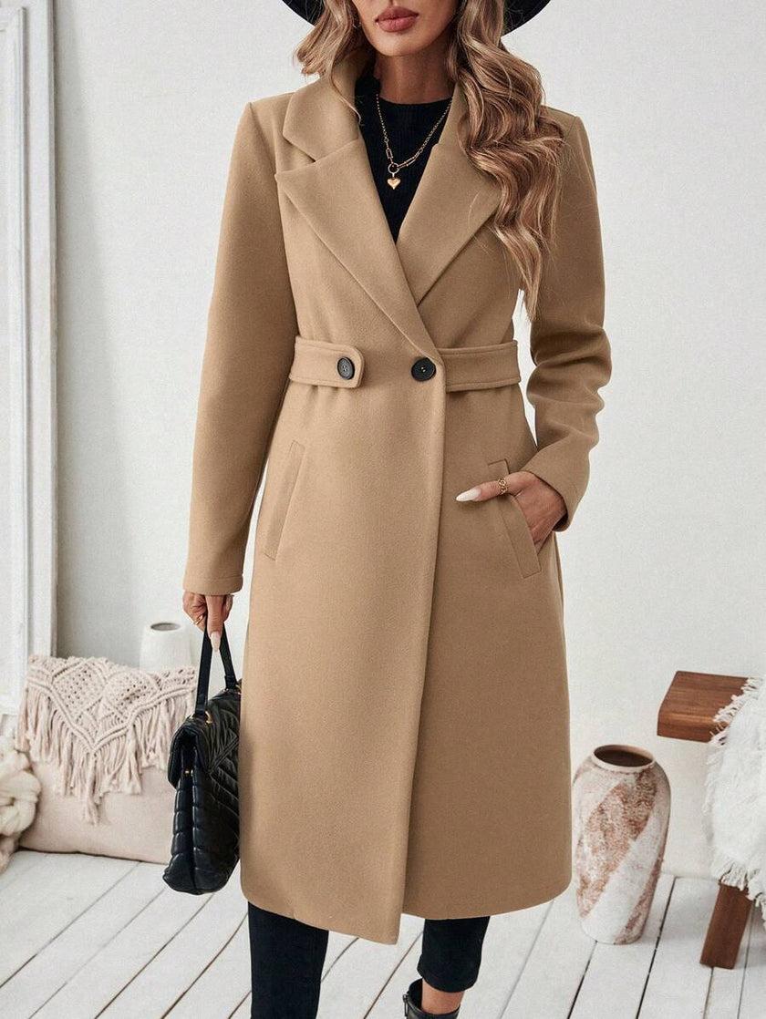 Camel Wool Blend Coat - 3