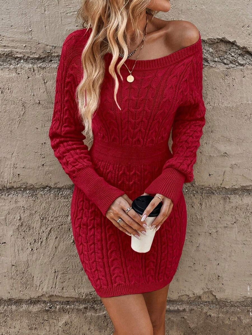 Emma – Winter Dress + Women’s - Cozy Casual | Sweater Dress - 81