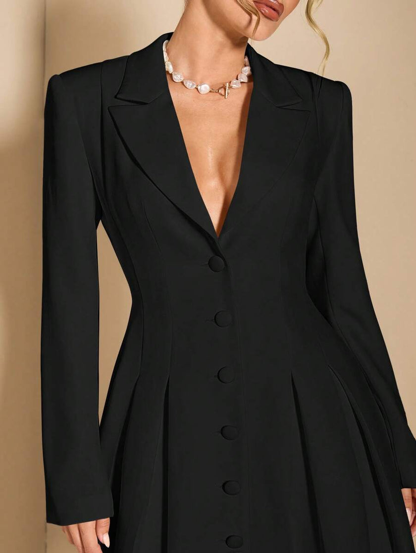 Elegant White Blazer Dress - 6