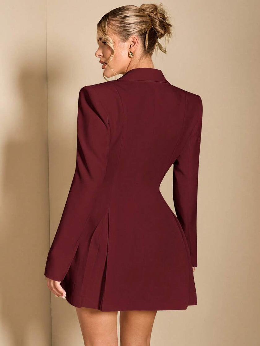 Elegant White Blazer Dress - 11