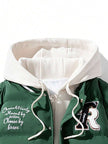 Trendy Hooded Sweatshirt Jacket - 4