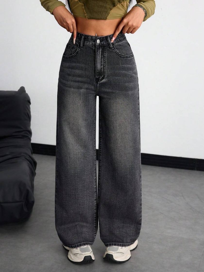 Retro Straight Leg Jeans