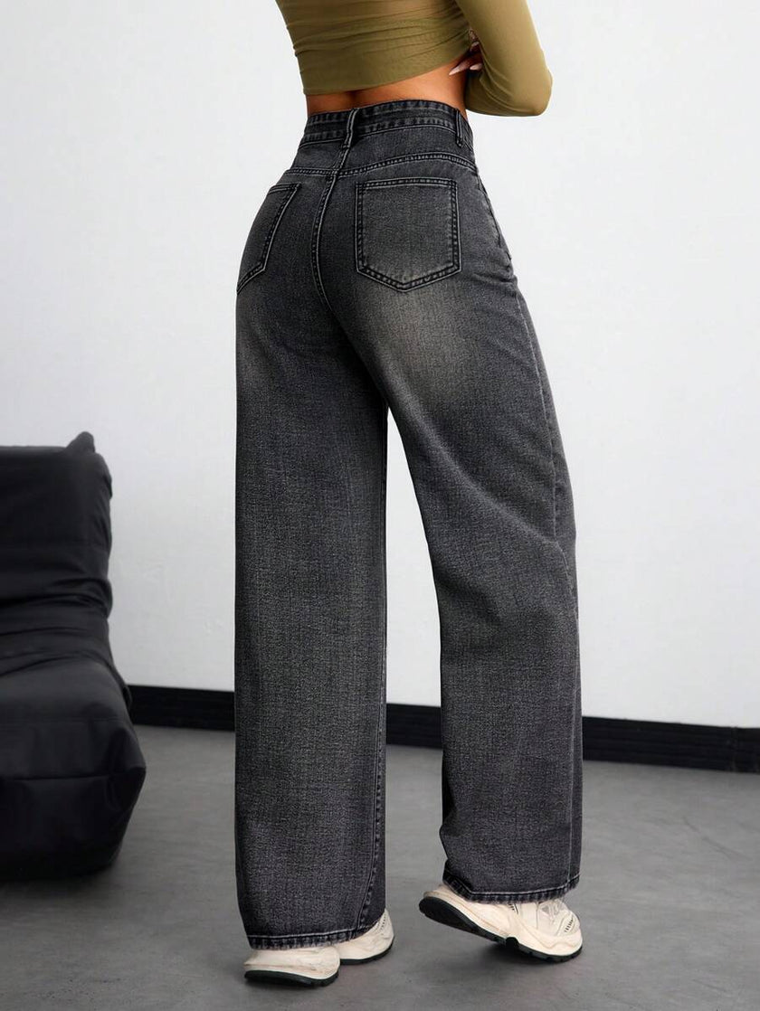 Retro Straight Leg Jeans