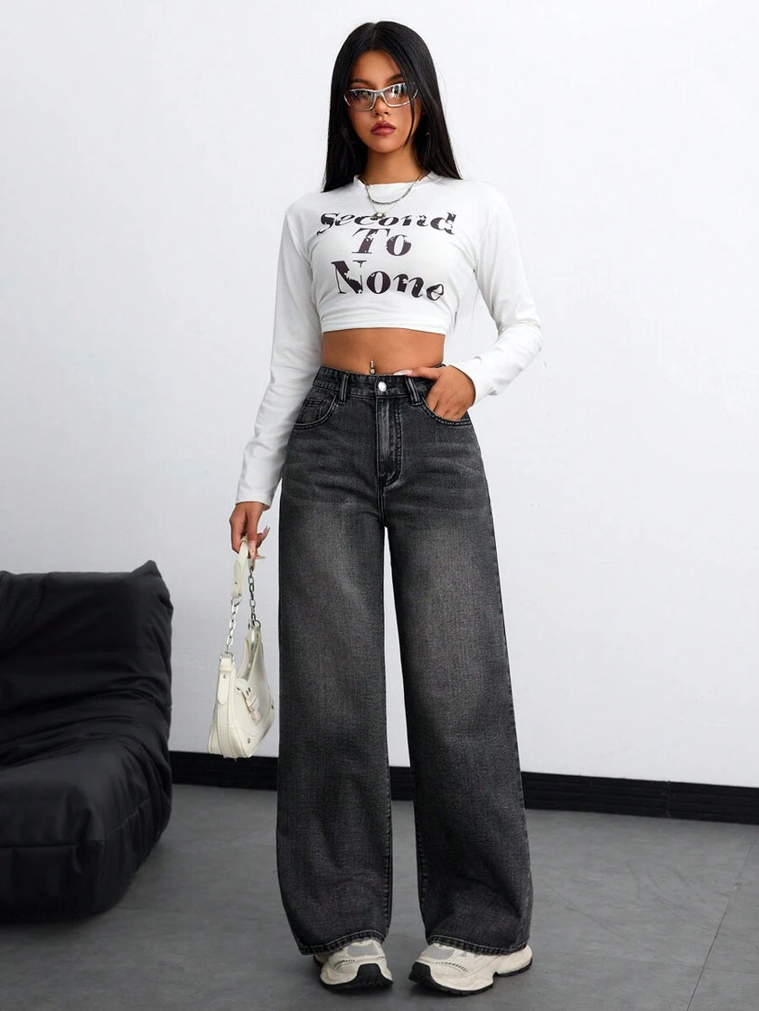 Retro Straight Leg Jeans