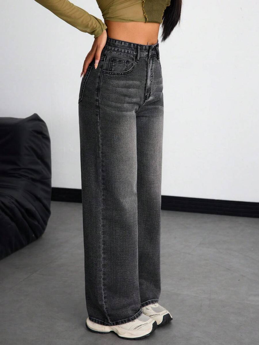 Retro Straight Leg Jeans
