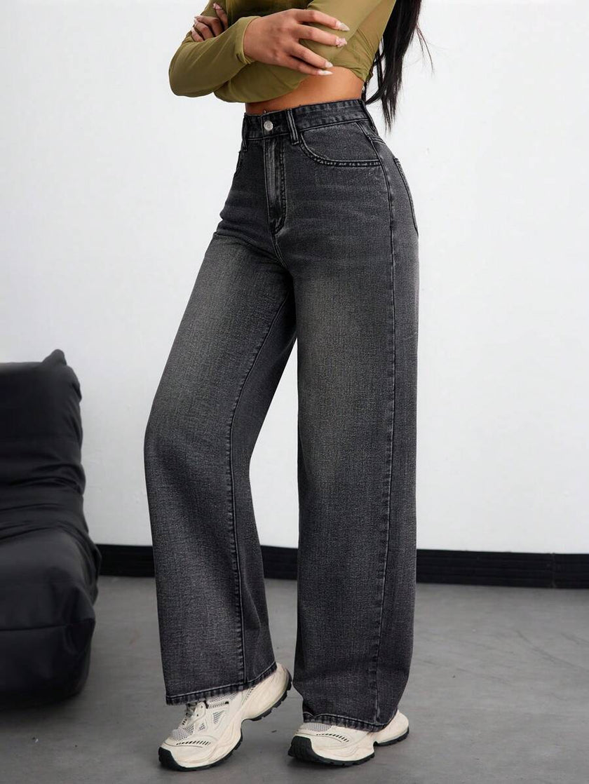 Retro Straight Leg Jeans