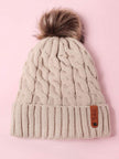 Colorblock Knit Beanie Hat
