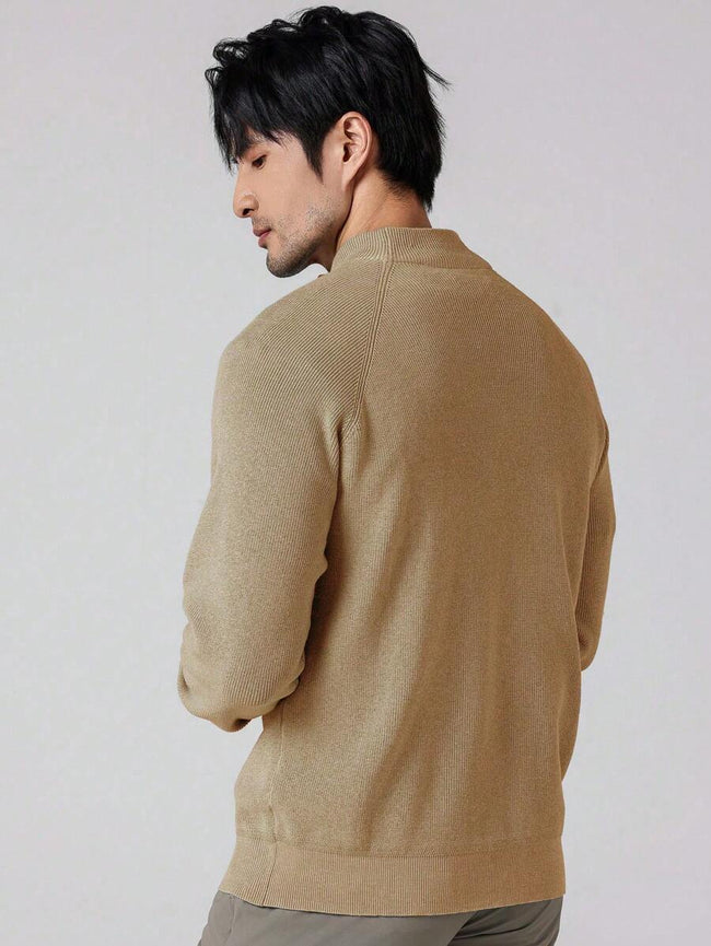 Stylish Half Zip Sweater - 2