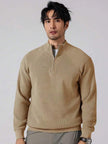 Stylish Half Zip Sweater - 4