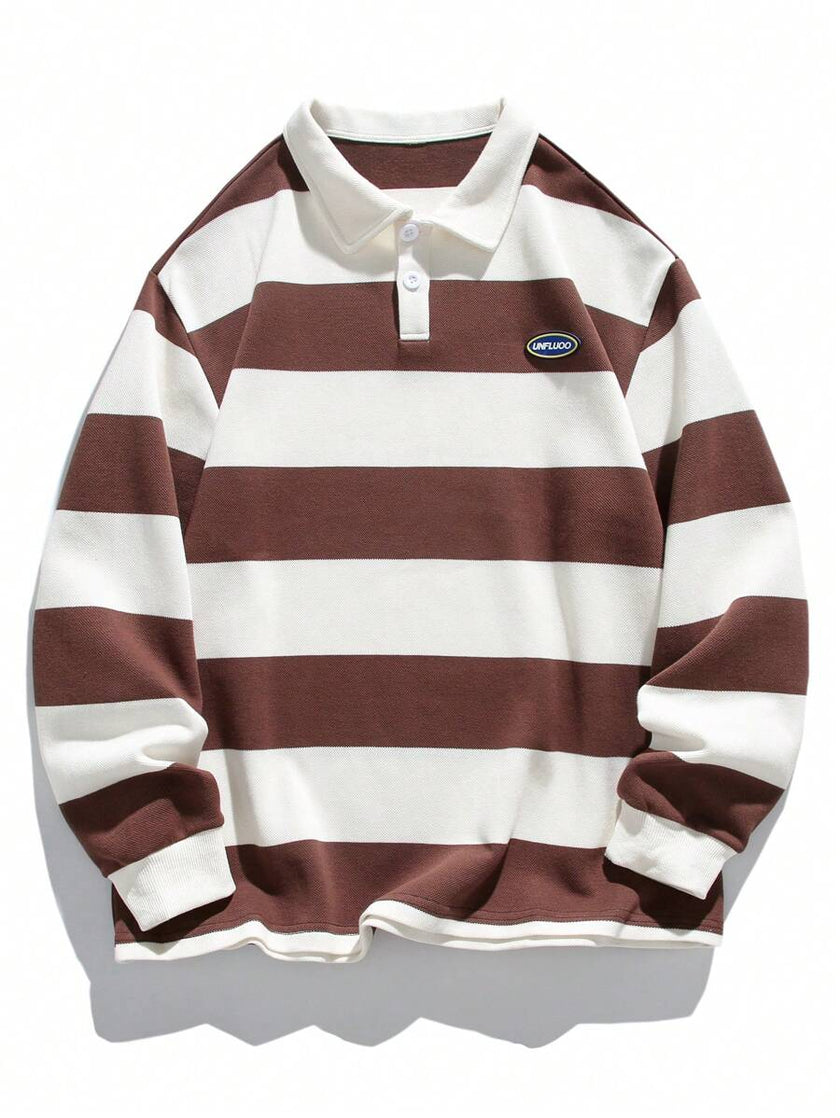 Striped Long Sleeve Sweatshirt - 4
