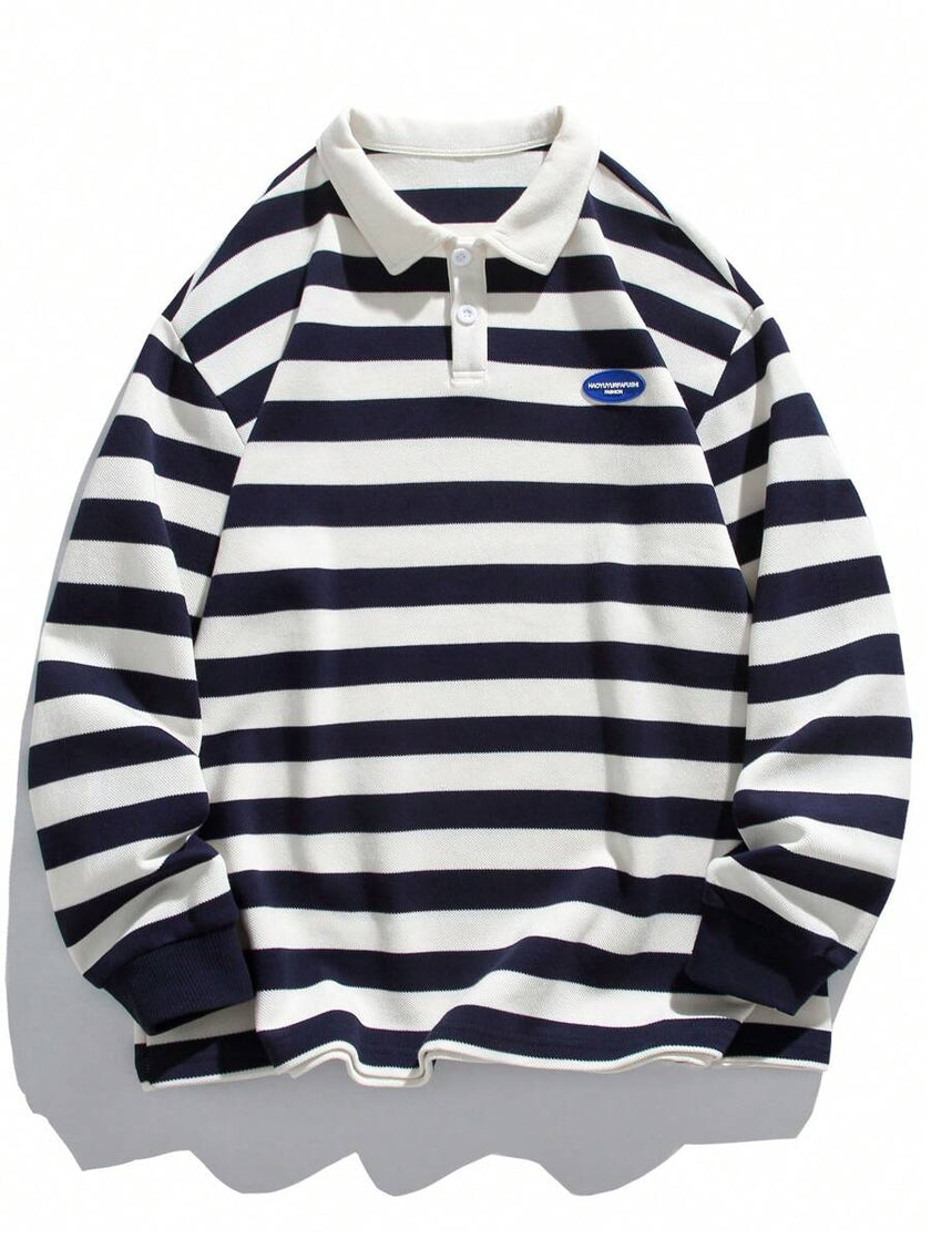 Striped Long Sleeve Sweatshirt - 13
