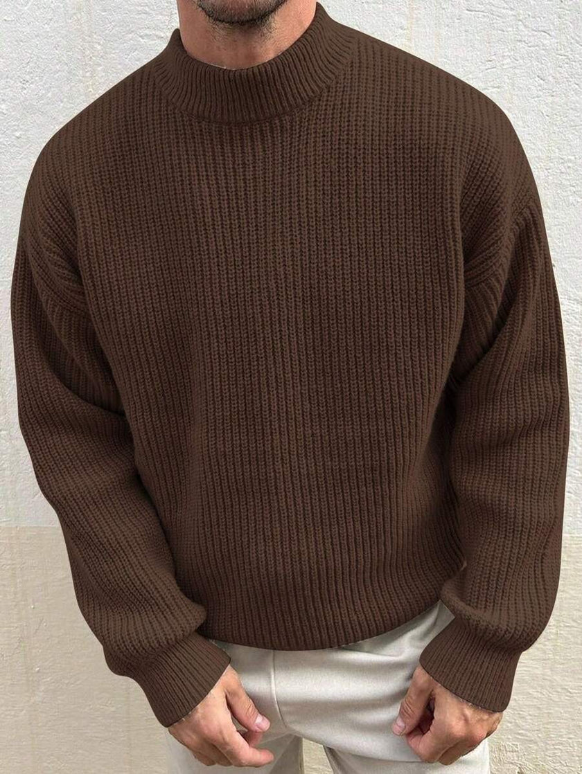 Knit Sweater Mocha Brown - 1