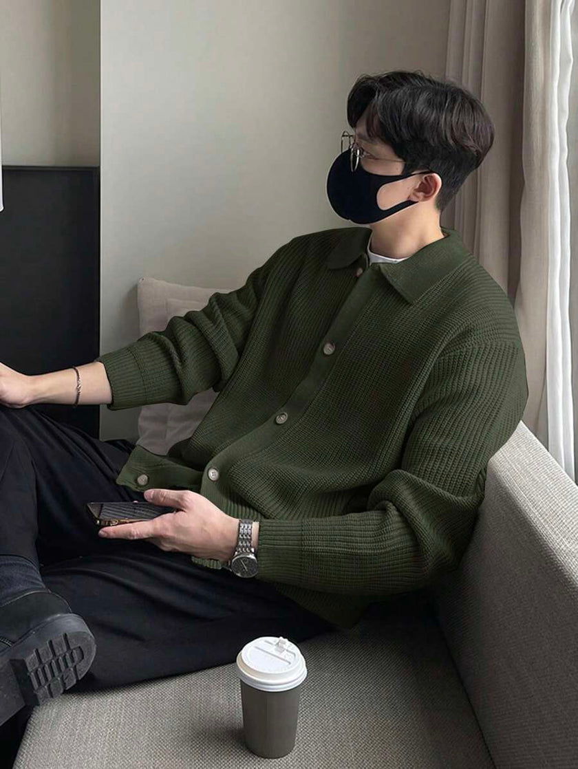 Casual Cardigan Camel Knit - 29