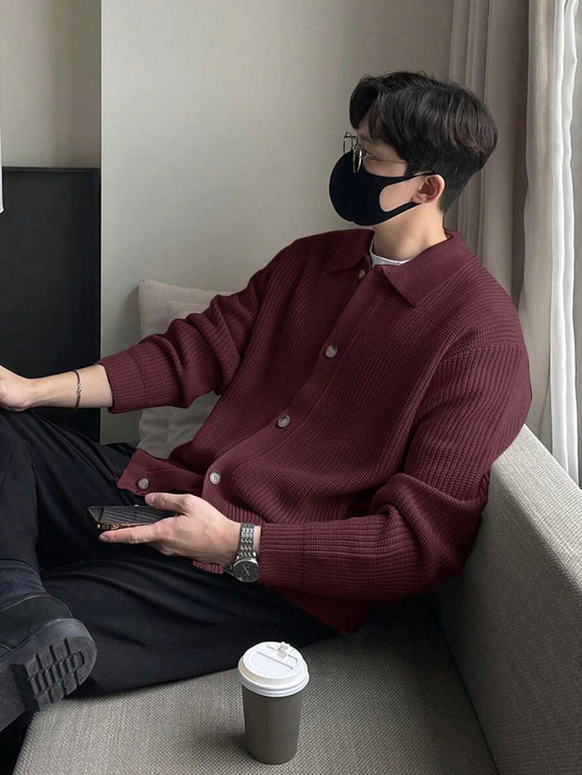 Casual Cardigan Camel Knit - 24