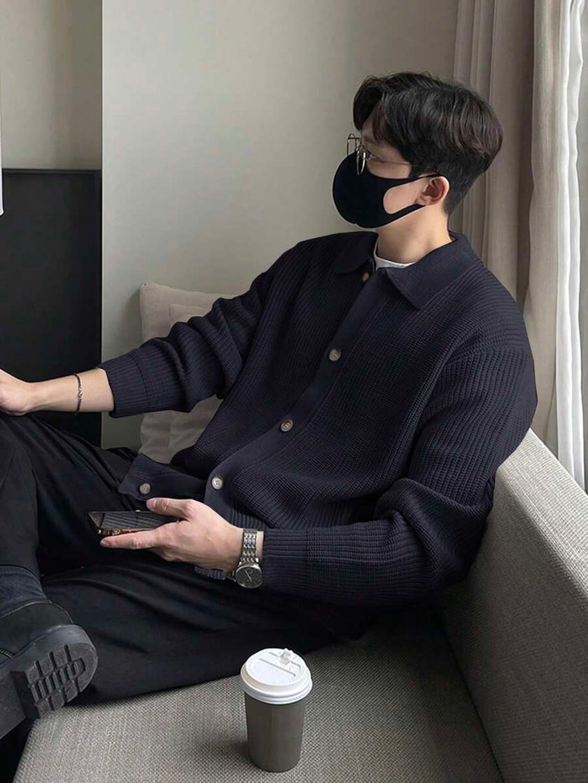 Casual Cardigan Camel Knit - 39