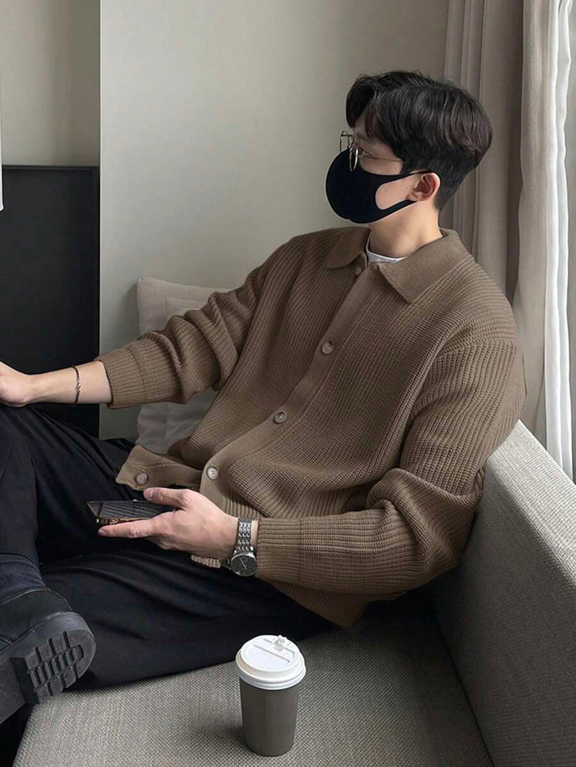 Casual Cardigan Camel Knit - 34