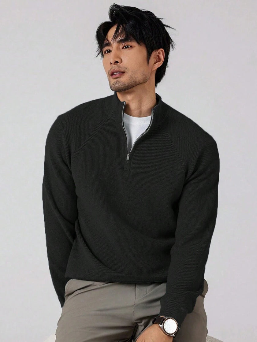 Stylish Half Zip Sweater - 14
