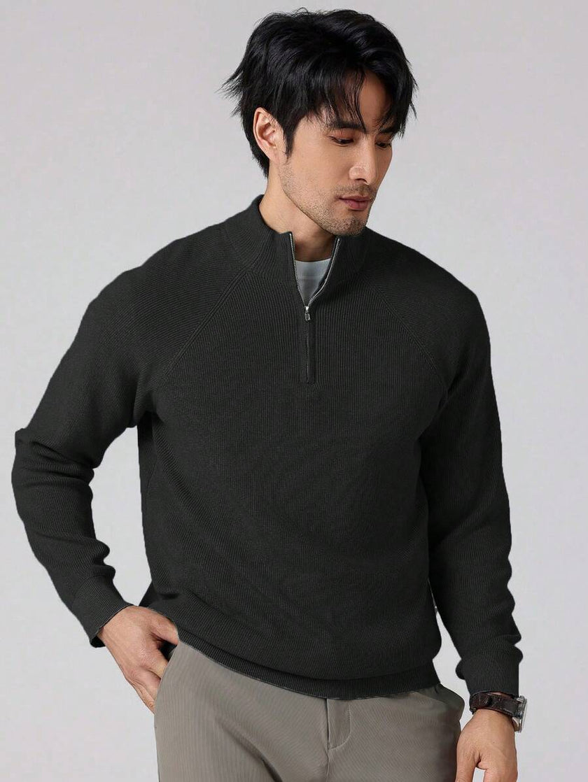 Stylish Half Zip Sweater - 19