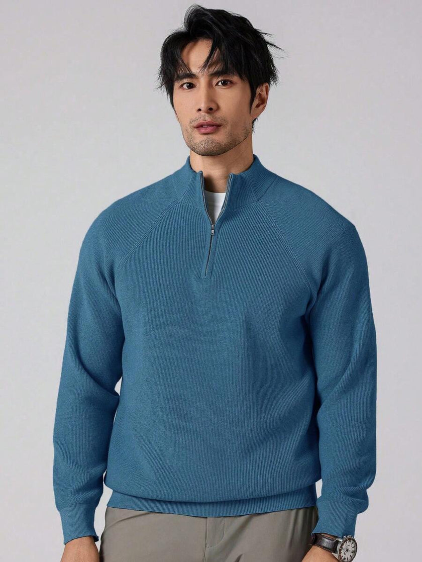 Stylish Half Zip Sweater - 22