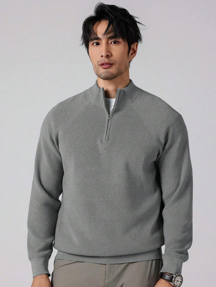 Stylish Half Zip Sweater - 31