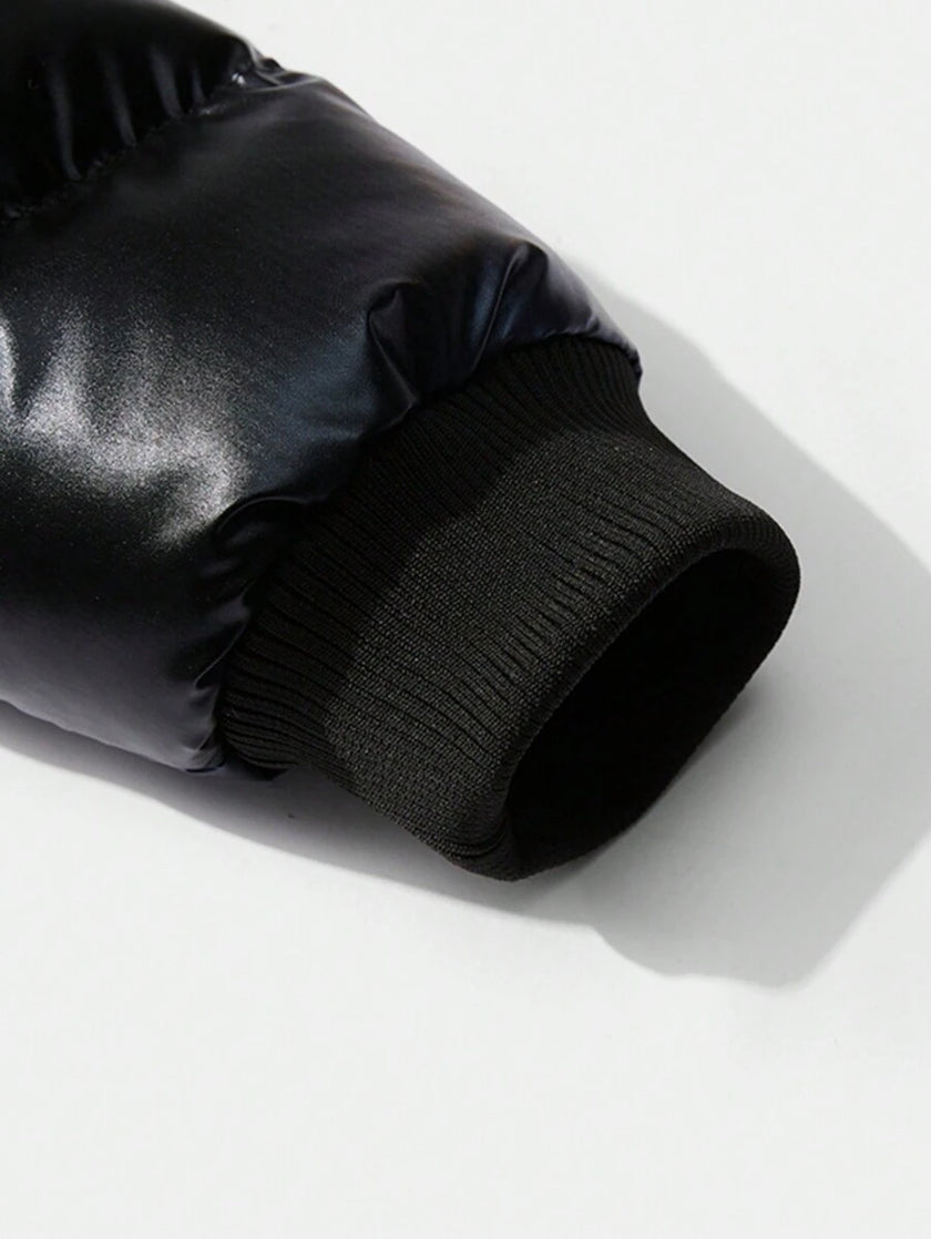 Padded Hooded Coat Blue - 8